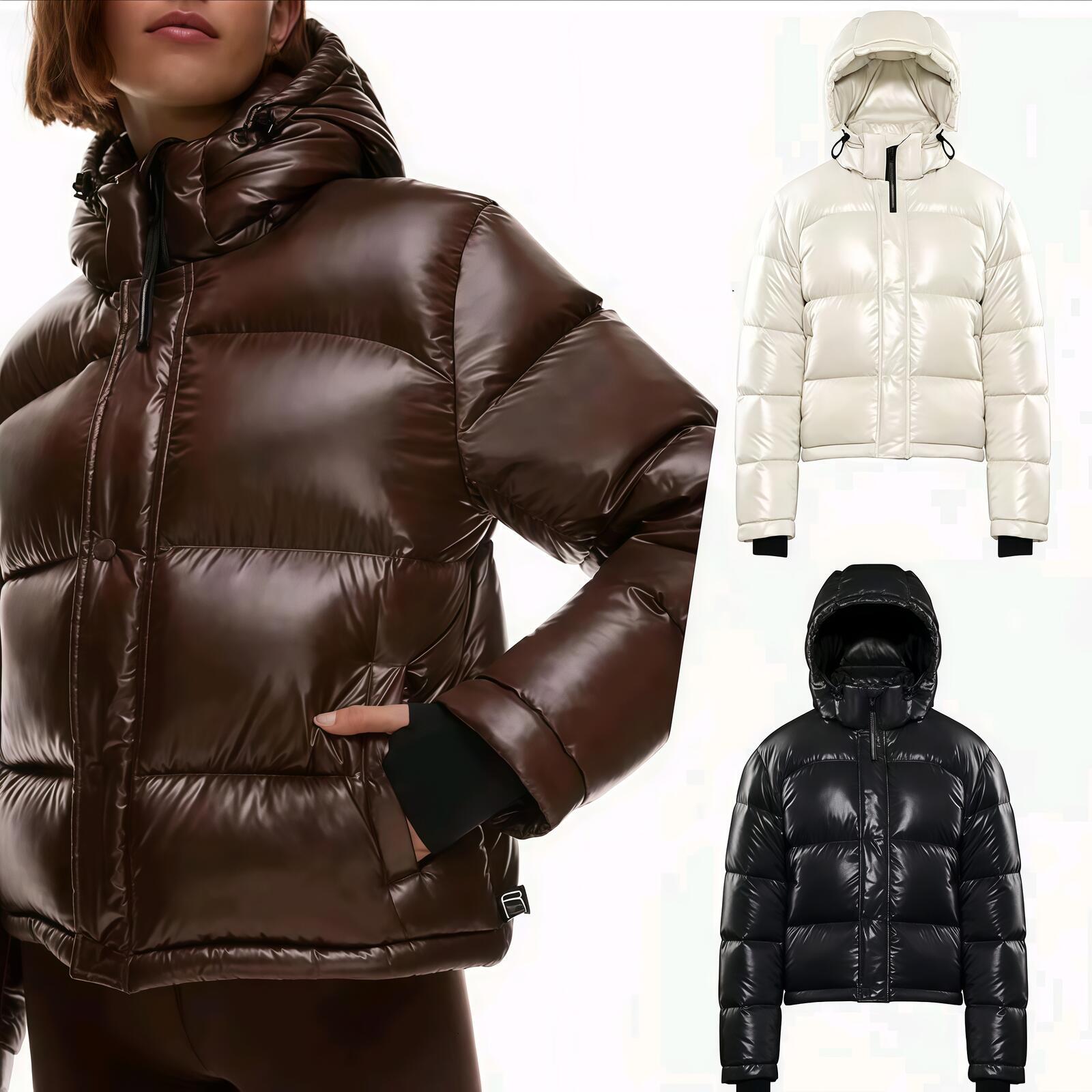 Aritzia down jacket super puff short hooded vest branded waistcoat Canada down thickened extreme coId warm knee length jackets aritzia fleece 2djd