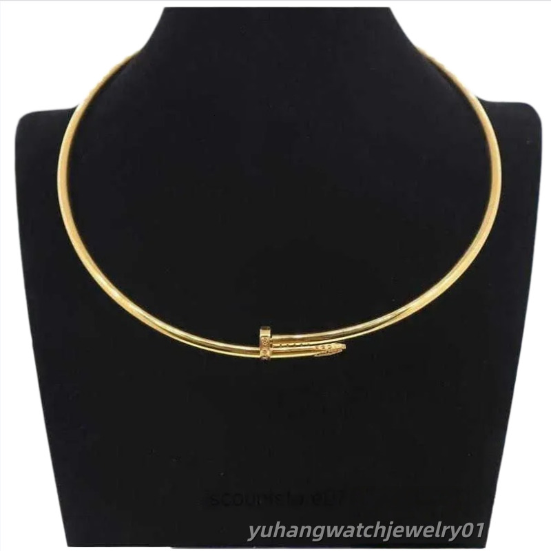 Designer ladies' nail necklace, earring, bracelet, screw designs, collars, necklaces, fashionable jewelry, suitable for parties, daily gifts