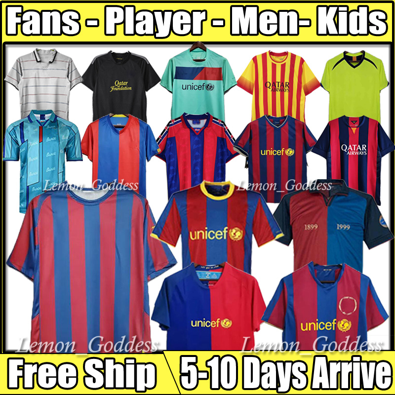 Barcelone Retro Soccer Jerseys RONALDINHO A.INIESTA 01 02 03 04 05 06 07 08 09 10 11 12 13 14 15 16 17 18 19 vintage football shirt T 2003 2004 2005
