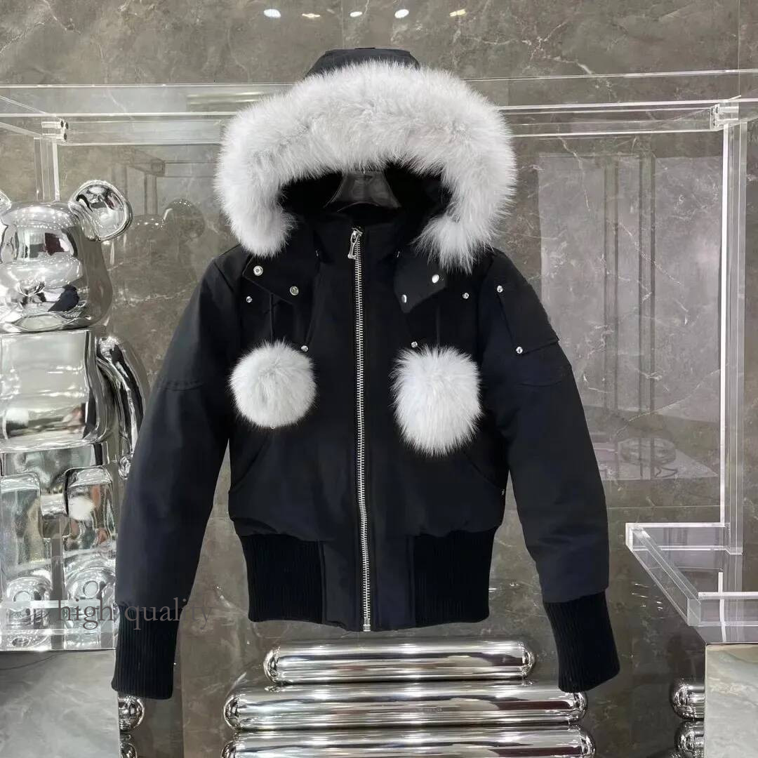 High Quality Mooselys Knuckles Coat Veste Down Jacket Mens Fur Collar Winter Waterproof White Duck Coat Cloak Doudoune Men And Women Casual B2a