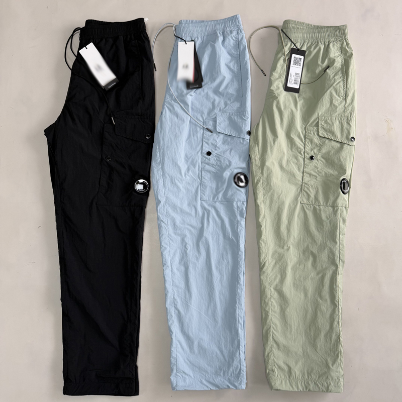 Company Chrome R Lens Men Cargo Pants Nylon Multi Pocket Loose Utility Streetwear Casual Outdoor Trousers Three Colors In Stock