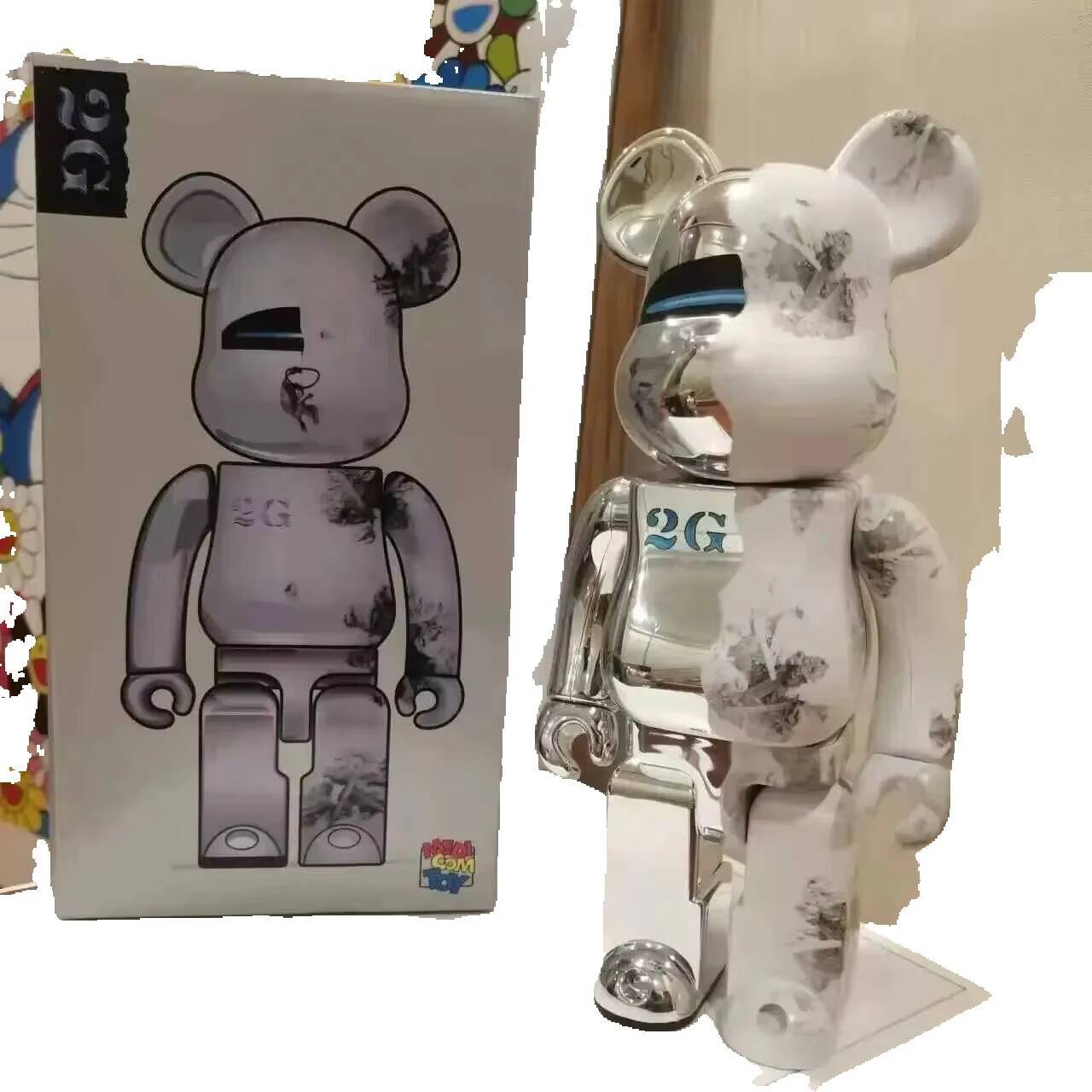 2026 New Novelty Items Bearbricks cologne 400% 1000 Cyberpunk Daft Punk Joint perfume Bright Face Violation Collection Decorated Grizzly Bear Statue