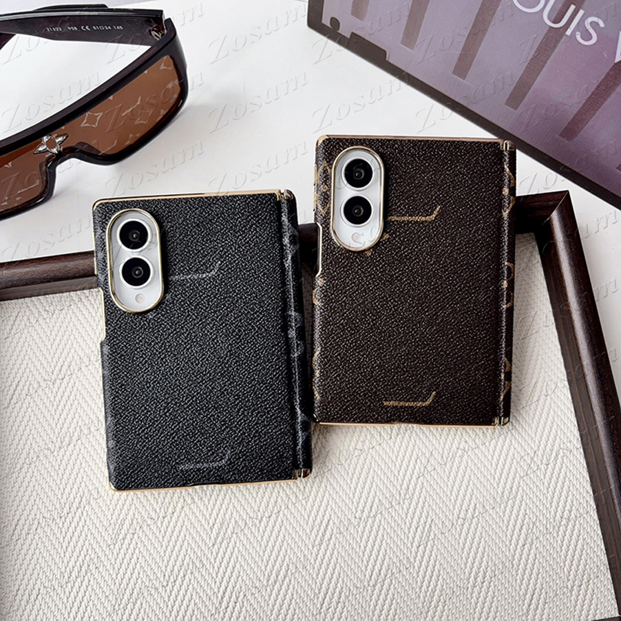 Luxury Shockproof Phone Case for Samsung Z Fold 8 7 6 5 Leather Hard Shockproof Bumper Shell Galaxy Fold8 Ultra Fold7 Fold6 Fold5 Hinge Eege Anti-kn