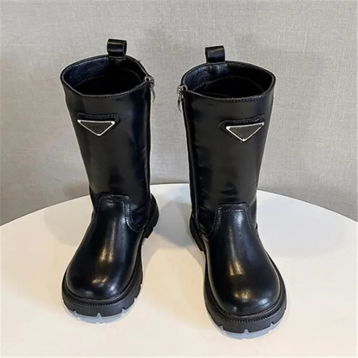 Designer Kids Boots Fashion luxury Girl Winter Shoes Rubber Outsole Outdoor Martin Boot Knight Boots Luxury Children Booties