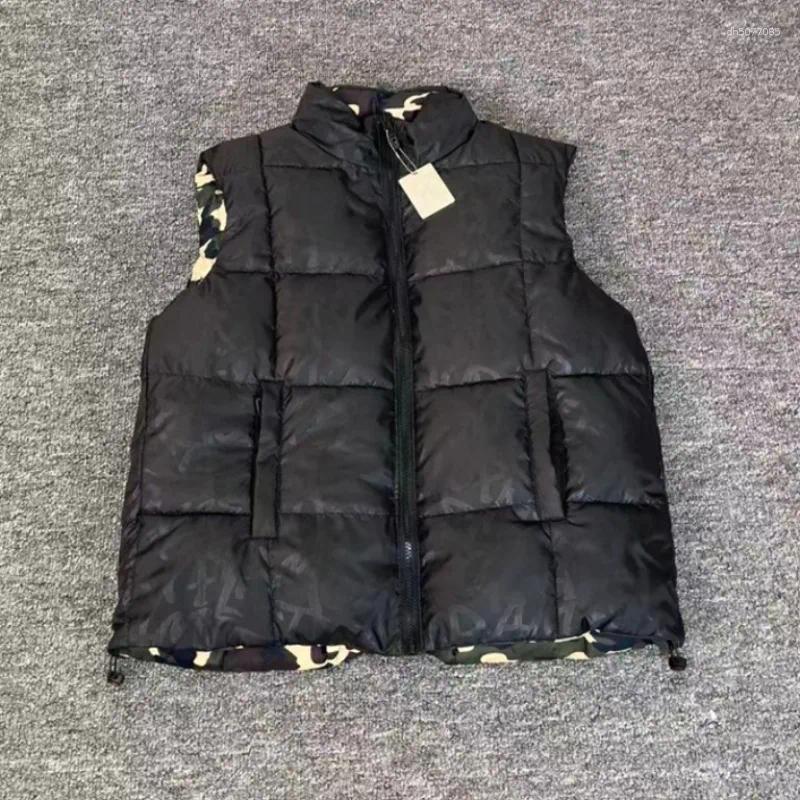 Men's Down 2026 Mertre Unisex Vest Reversible Loose Fit Camouflage Padded Gilet Side Pockets Warm Sleeveless Streetwear