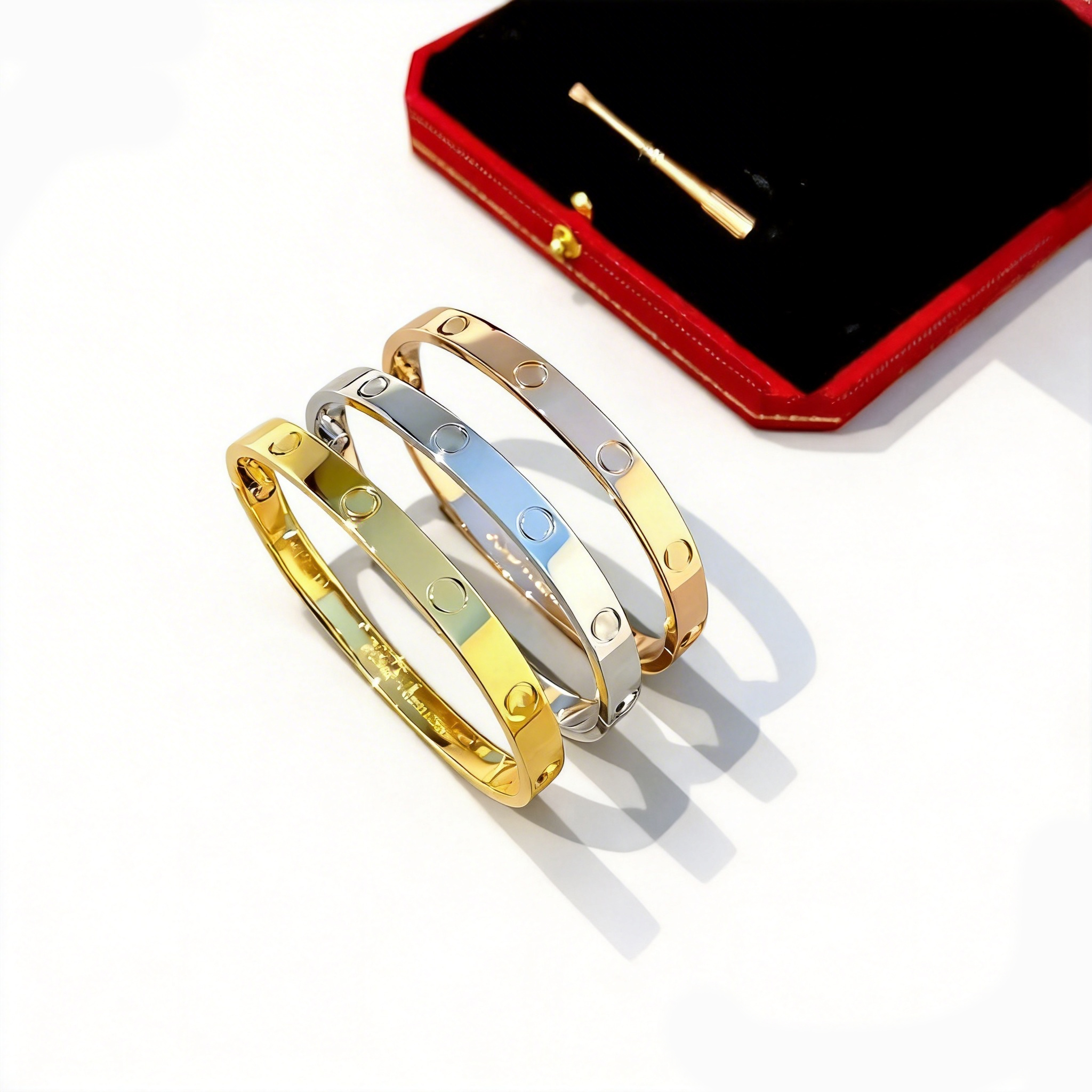 classic 4/6MM W narrow thin bracelet bangle designer for women men plated gold cuff bracelets designer plane with screwdriver luxury jewelry woman C