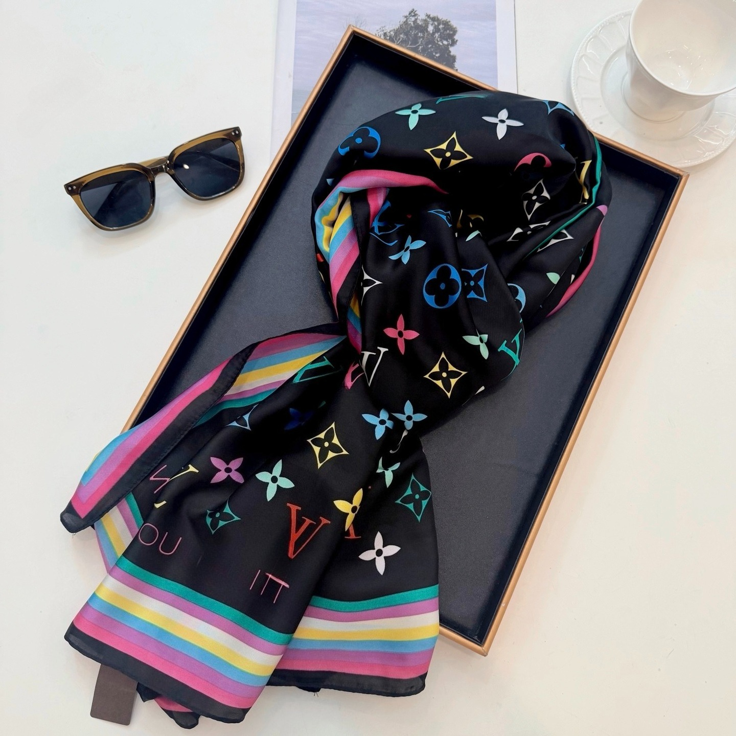 Luxury Design 180X90CM Long Shawls Beach Women Square Scarves Bandanna Sunscreen New Style Silk Scarf