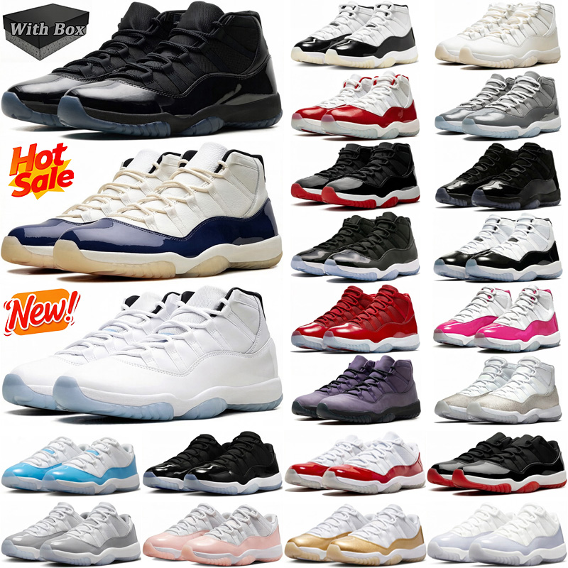 With Box Free Shipping Designer jordabshoes11 11s Basketball shoes Men Women University Blue Gamma Blue Cool Grey Bred Cherry mens trainers outdoor
