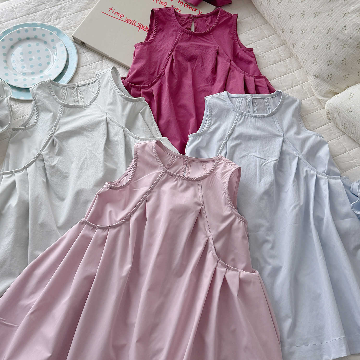 Orange Girl's 2026 Summer Professional Quick-Dry Outdoor Casual Dress Cool and Moisture-Wicking Dress for Children L26821A