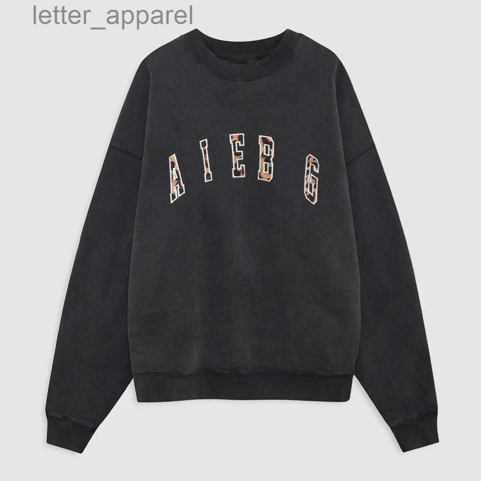 Designer Hip Hop Womens Fleece Hoodie Crew Neck Hoodies Aninely Vintage Trendy Sweatshirts Ladies Pullover Cotton AB Embroidered Loose Stree
