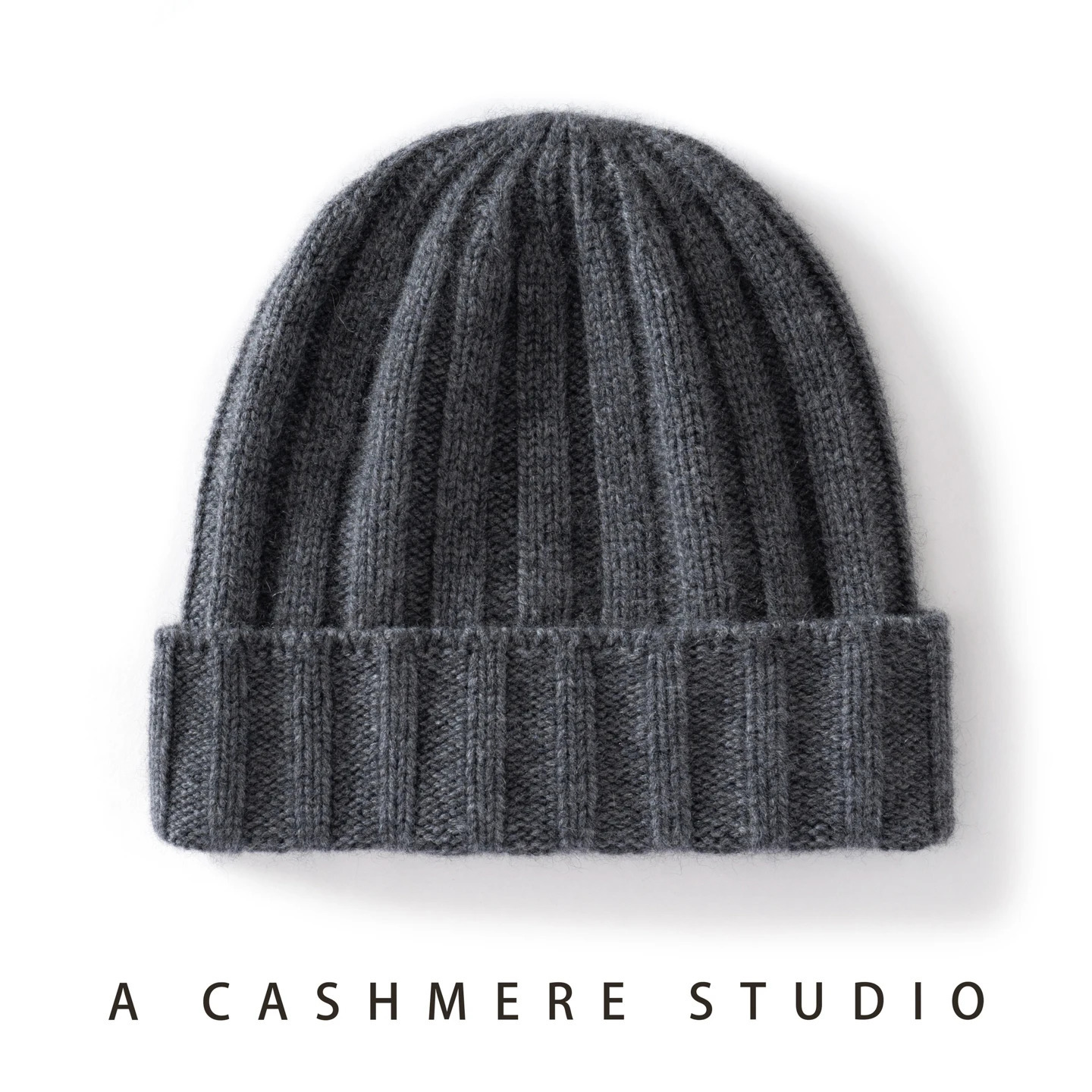 MERRILAMB 100% Pure Cashmere Beanie Hat Unisex Winter Hat Ribbed Knitted Thicken Hats for Men Women Outdoor Casual Soft Warm Cap 260917