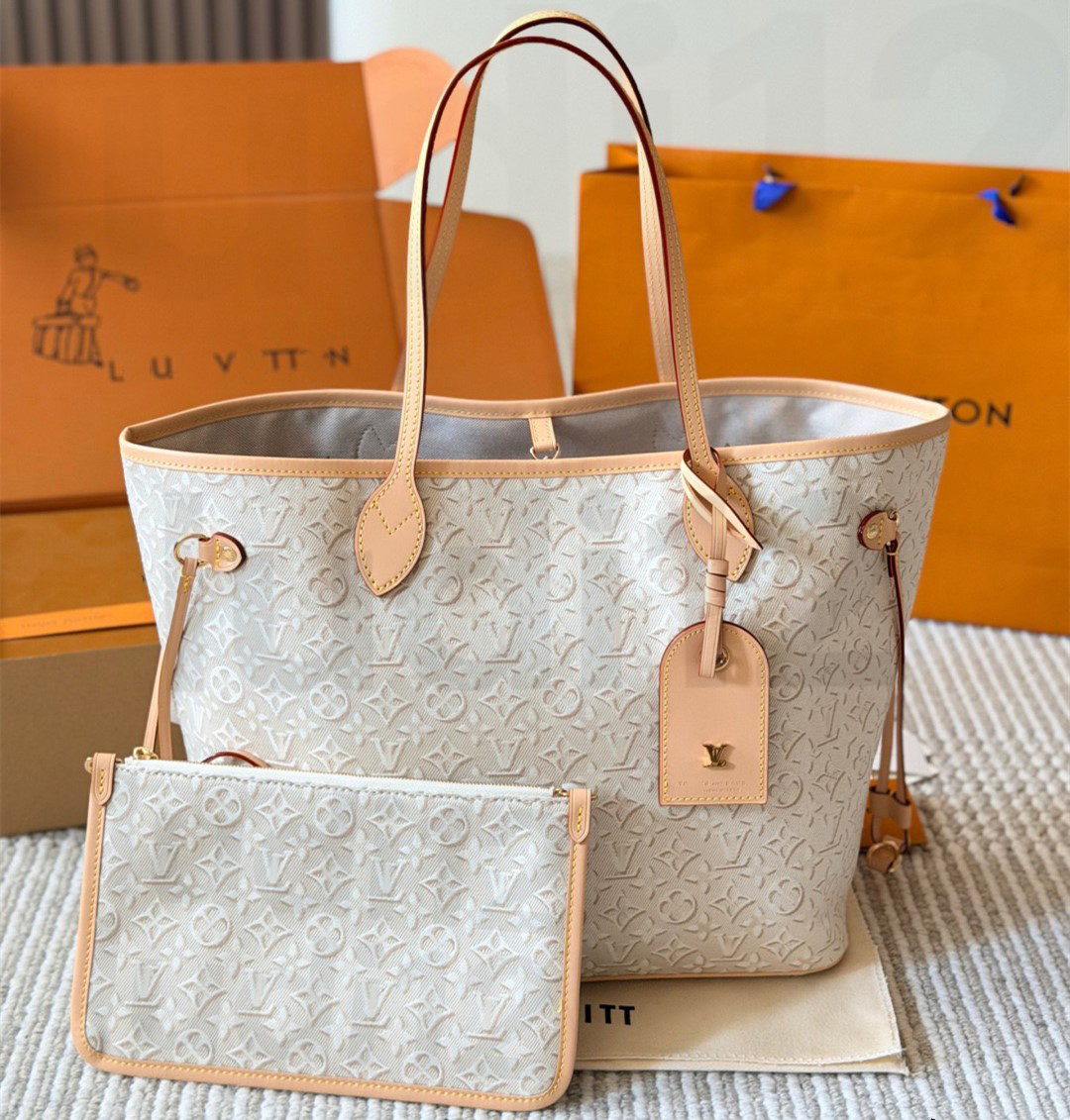 New Real cowhide must have Nneverfulll Luxury shopping bag Womens crossbody shoulder bag designer handbag Casual Tote mirror quality leather neverfu