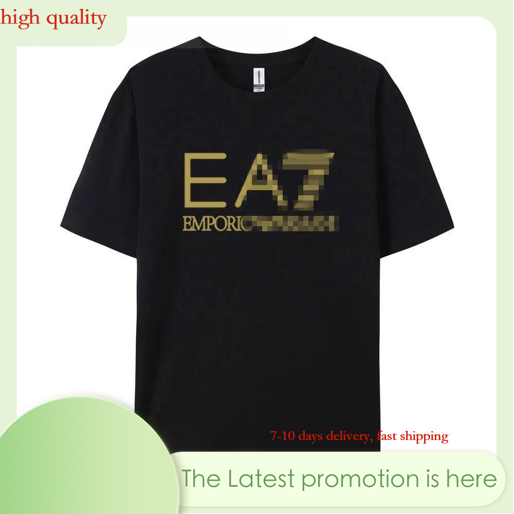 Popular Designer Summer Mens Crewneck Tshi Cotton Casual Clothing Breathable Shis Slim Printed Ea7 Tshis Trendy Sho Sleeve Sweatshi Men Womens Tee 2