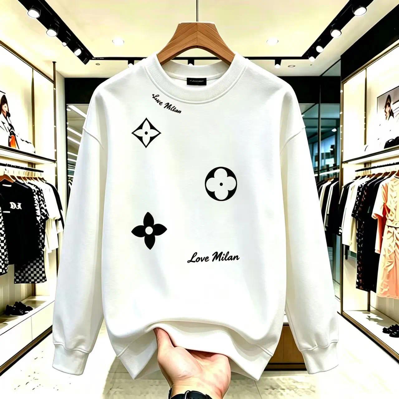 Autumn and winter new presbyopic letter Jacquard lazy relaxed round neck sweater for men and women with the same sweater M-5XL99
