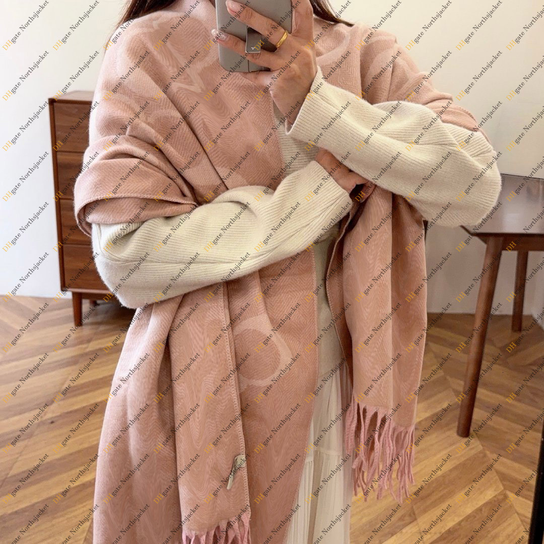 Winter Designer Scarf Womens Pink Wool Scarf 100% Cashmere Scarves Couach Ladies Luxury Long Shawl Wrap Women 180-60CM Cmfoulard Luxe Foulard Wool S