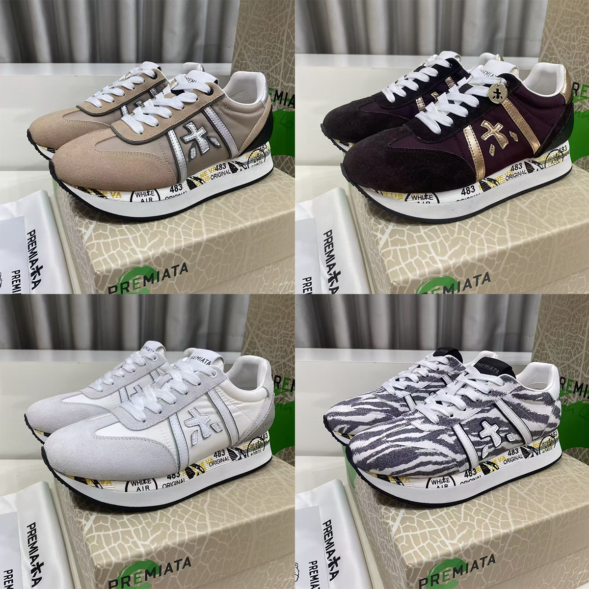 Designer sneakers Suede run Premiata platform shoe low top loafer women basketball tennis luxurys 10a+quality Genuine Leather white casual Outdoor t