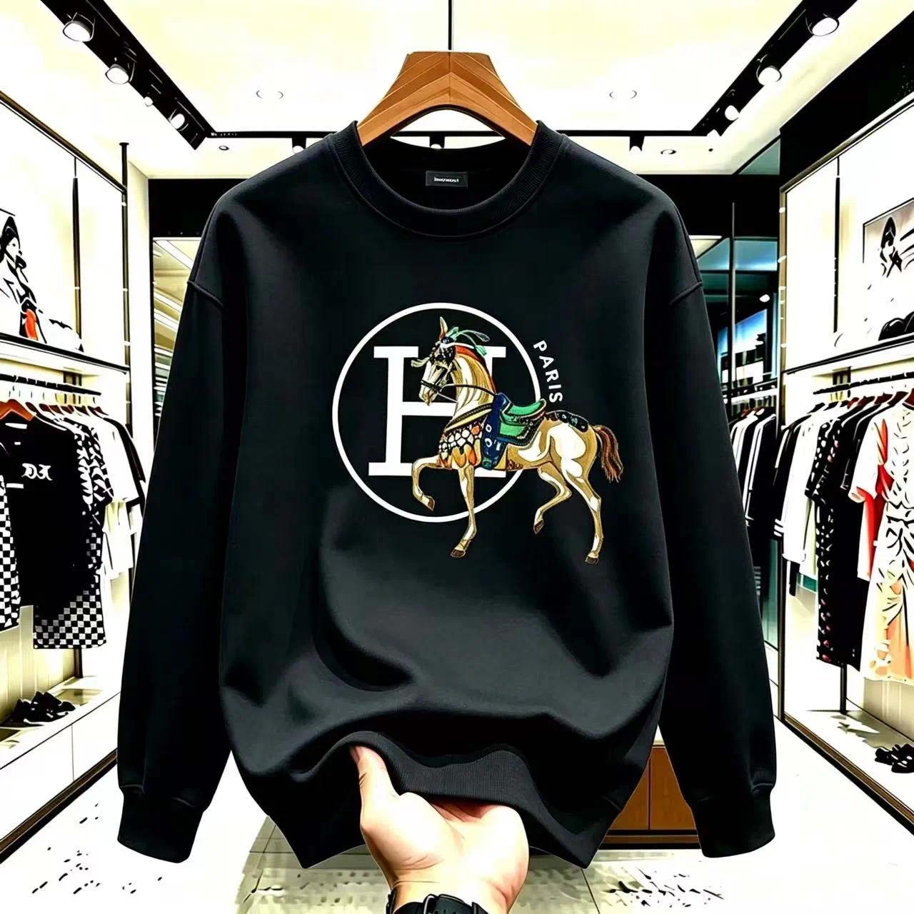 Autumn/Winter European and American Heavyweight Cotton Hoodie - Trendy Fashionable Loose Fit Versatile Printed Design Men's and Women's Sa