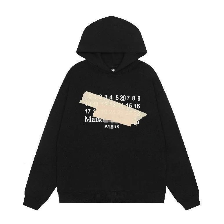 New Maiso Hoodie Margelas T Shirt Mens Designer Mm6 Digital Graphic Tee Shirt Round Neck Trendy Top Tees Summe Leisure Comfortable Hip Hop Street Sh
