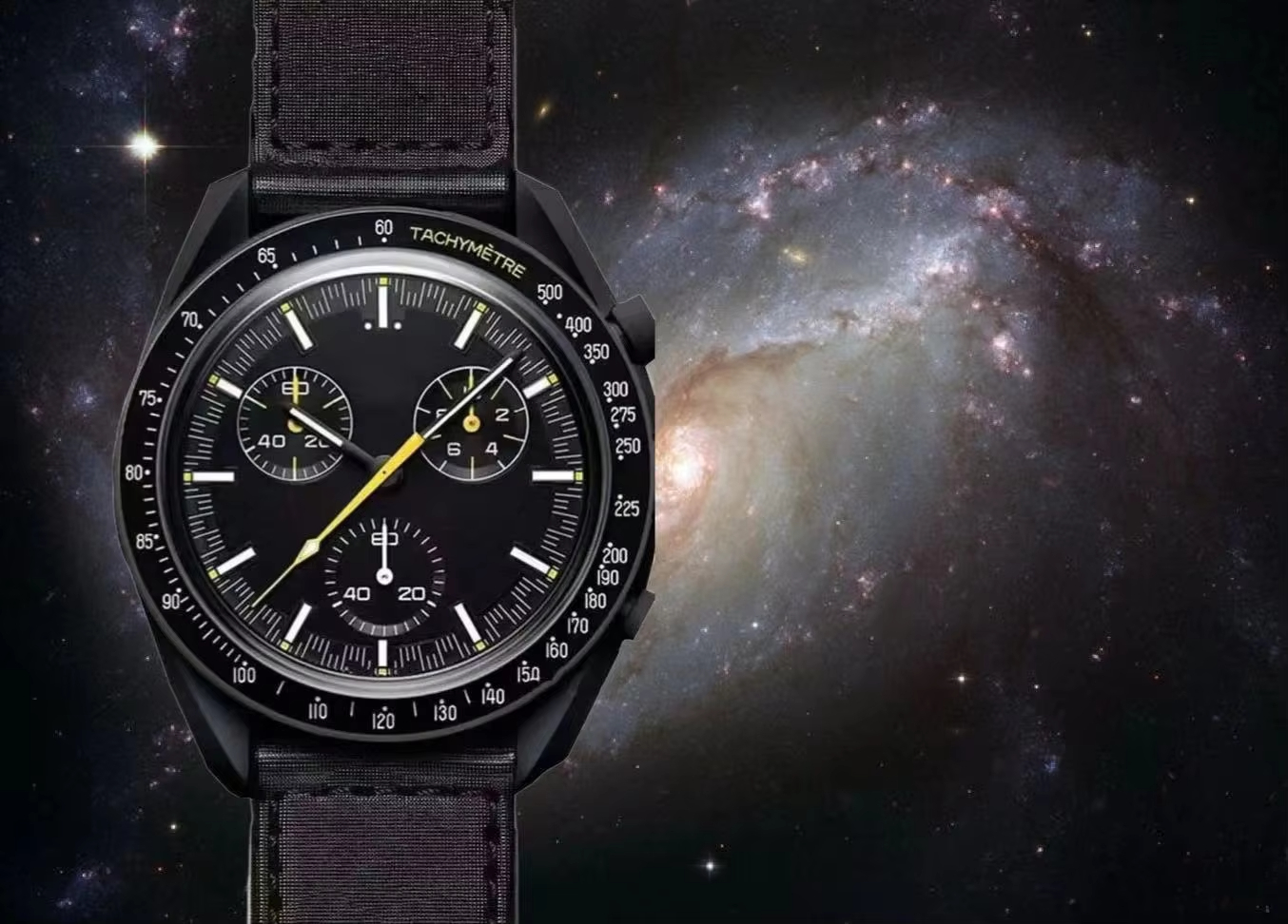 Bioceramic Planet Moon Quarz Watch Mission To Mercury 42mm Full Function Chronograph Luxury Mens couple joint name Wristwatches Moonshine Gold 1965