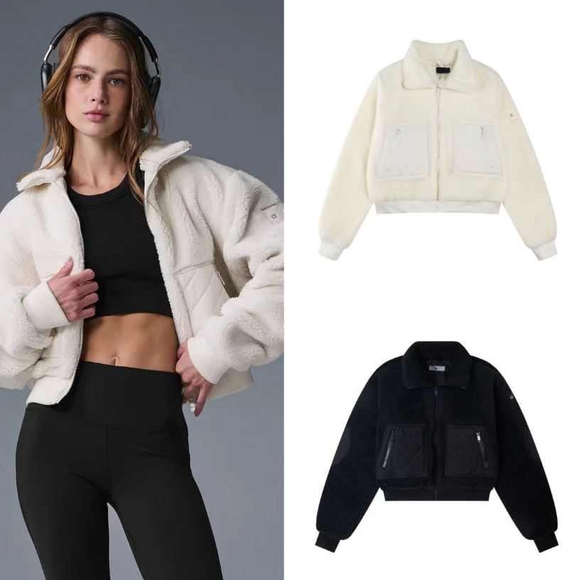 Women Jacket Designer Outwear Winter Thick Warm Fleece Imitation Lamb Wool Short Jacket Parkas Fashion Trend Loose Coat Female Top Ladies Cropp