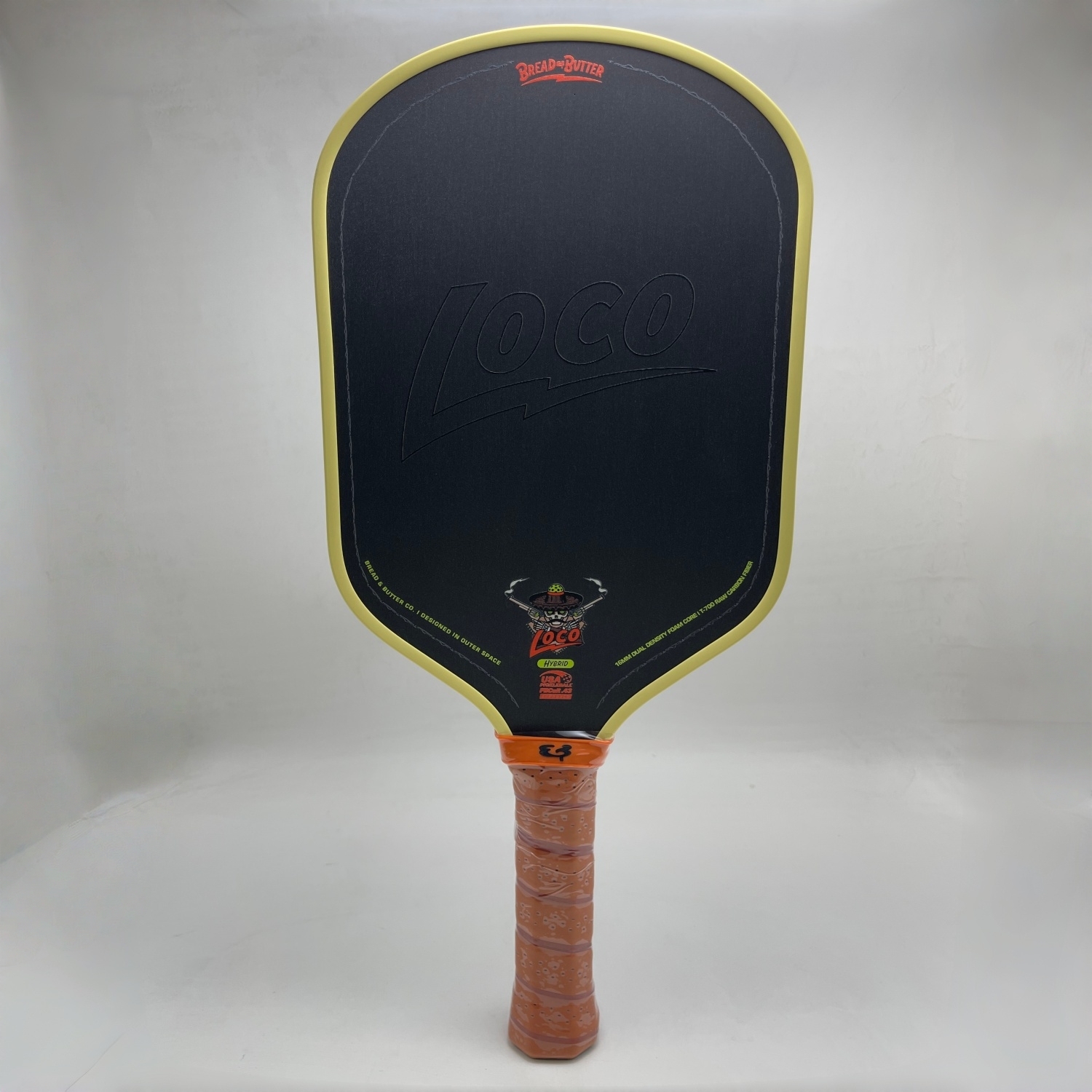 Bread and Butter Loco Paddle 16mm Dual-Density Foam Core Hybrid Elongated CFC T700 Carbon Fiber Pickleball Paddles 26Y0822