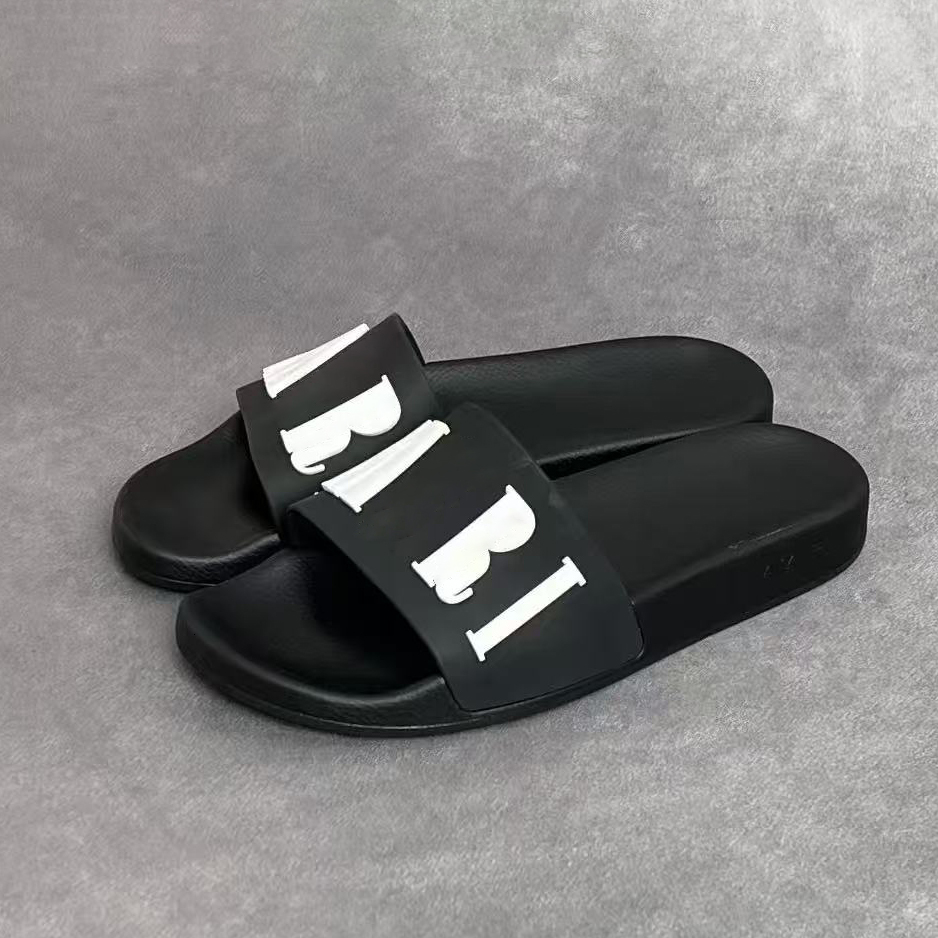 luxury Designer slippers Rubber Home shoe 10A+quality Mule amlrl Flat slider pool sandal Beach embossed sandale mens MA quad outdoor Summer Soft cas