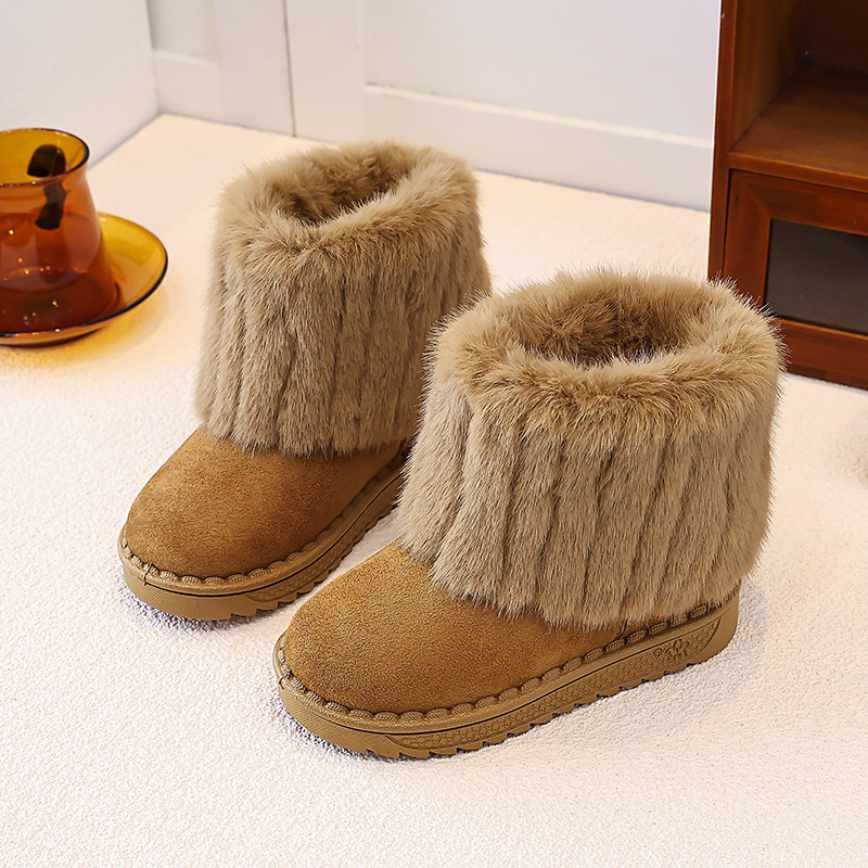 2026 Winter Hot Children's Designer Fashion Snow Boots Keep Warm Outdoor Waterproof and Anti Slip Short Boots for Girls and Boys