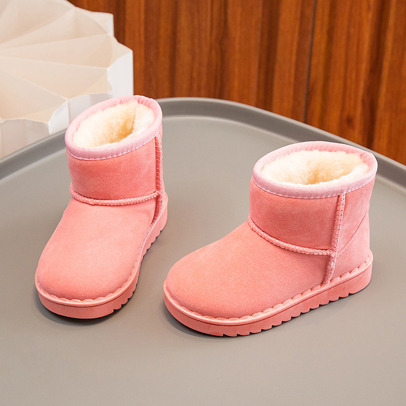 2026 Winter New Children's Designer Fashion Snow Boots Keep Warm Waterproof and Anti Slip Short Boots for Boys and Girls