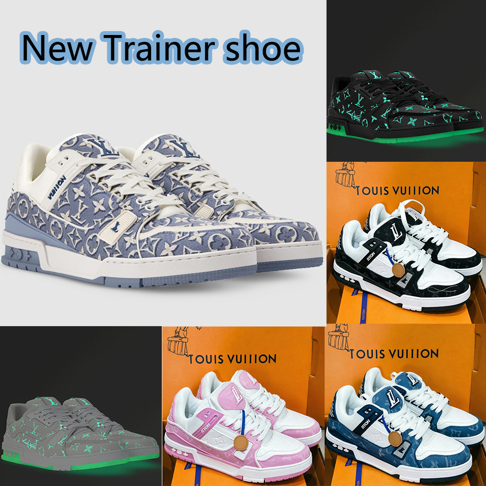 Chaussures de créateurs Monogram Firefly chaussures lvskates Chaussures de luxe Jacquard Denim Monogram Low Top Baskets décontractées Streetwear