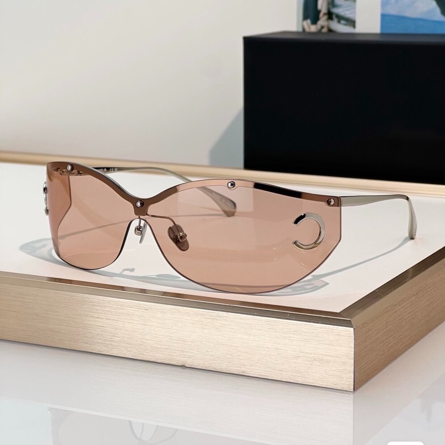 Cat-eye sunglasses designer sunglasses for women men classic luxury retro letter metal sunglasses 71787 high quality original box
