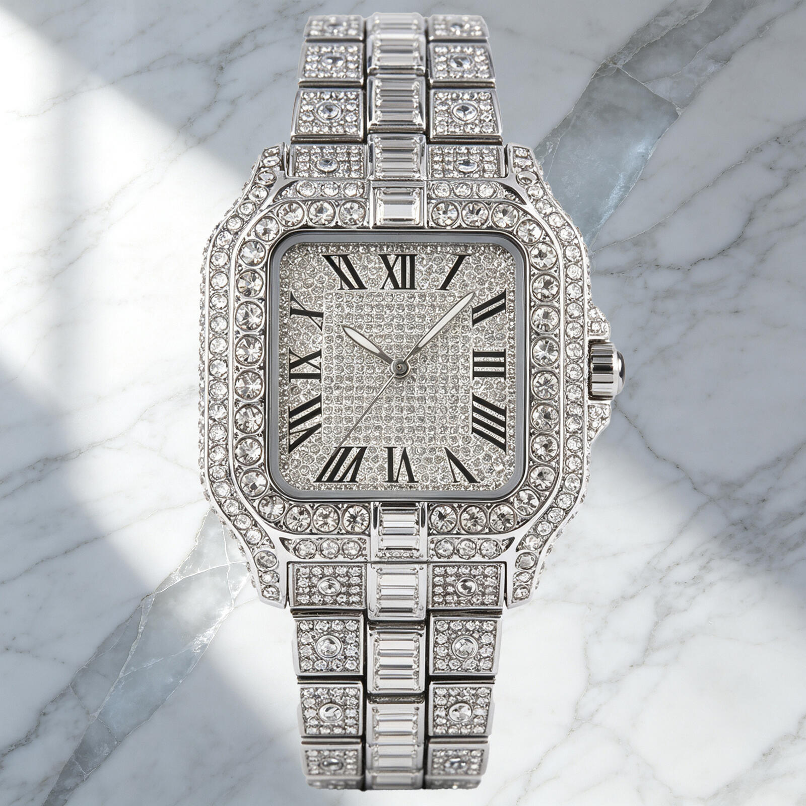 2027 Nouvelle arrivée Montre Moissanite Modèles pour hommes et femmes Tendance Top Style Hiphop Quartz / Montre automatique en diamant Tests réus