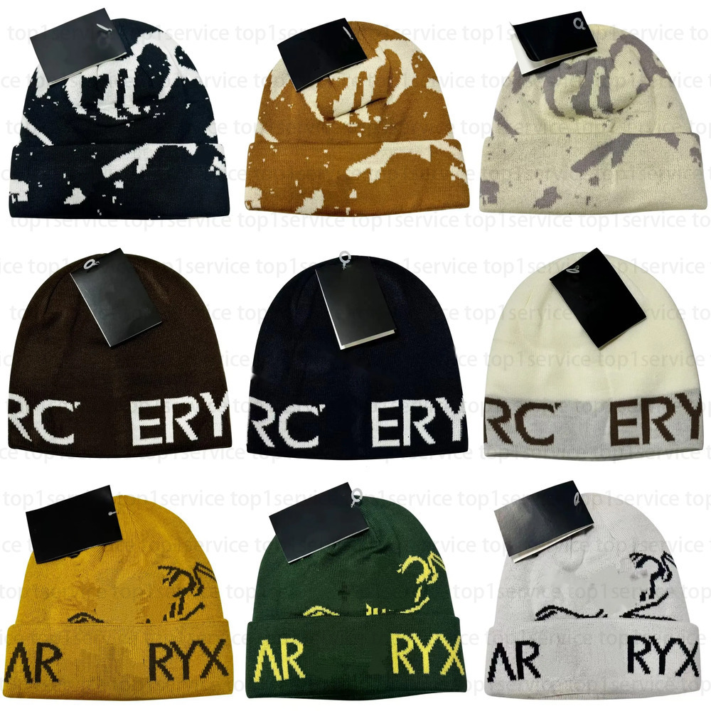 2026 Arc Beanie/Skull Caps Simple Arcteryxlyity Beanhat New Winter Hat Luxury Designer Mens Knitted Classic Letters Solid Color Wool Hat Womens Arcs