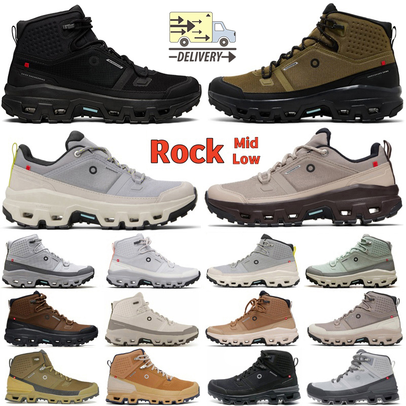 Designer Boots OC Cloudrock 2 Waterproof Low Mid Trek Mens Womens Sneakers Triple Black Eclipse Cinder Hunter Glacier Grey Platform Outdoor Hiking S