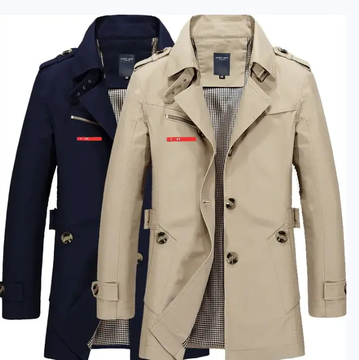 Men Long Trench outerwear Coat 5Xl Spring Autumn Men's Luxury Men Designer Jackets Windbreaker Harajuku Male Clothing Pull Homme Outerwear Hip