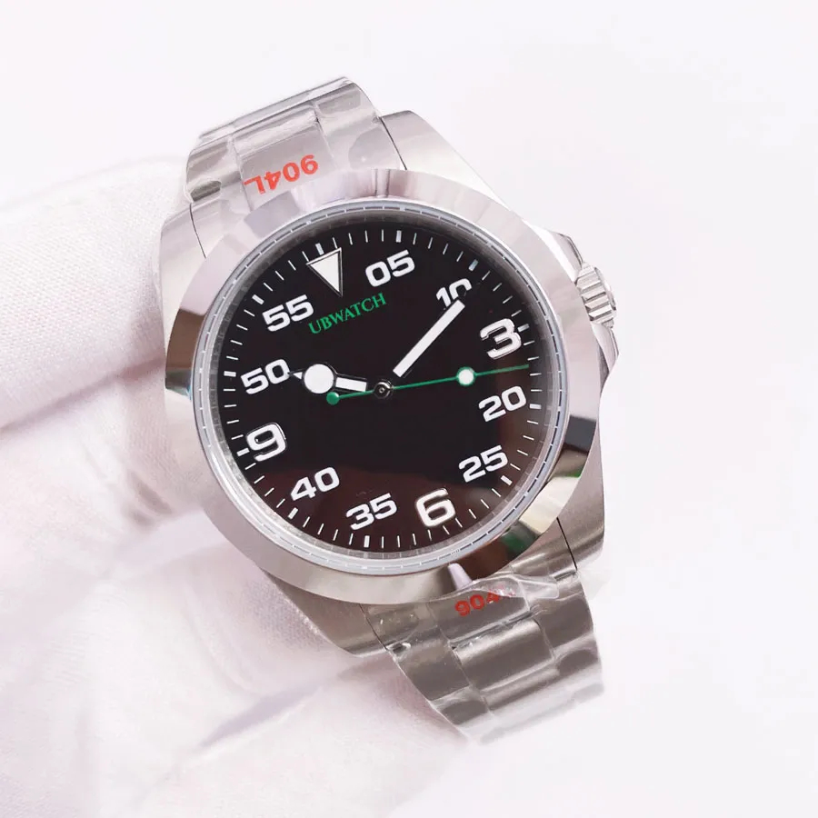 U1 amélioré Super Lume King ST9 montre mécanique automatique pour hommes bracelet en acier inoxydable sans Date Workhorse RAF Style montre-bracel