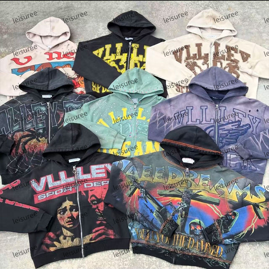 Val Forever Blasted Zip Up Hoodies Men Designer Dreams Tracksuits Vintage Graphic Y2k Zipper Jacket Oversized Hoodies Breathable Cotton Casual Sweat