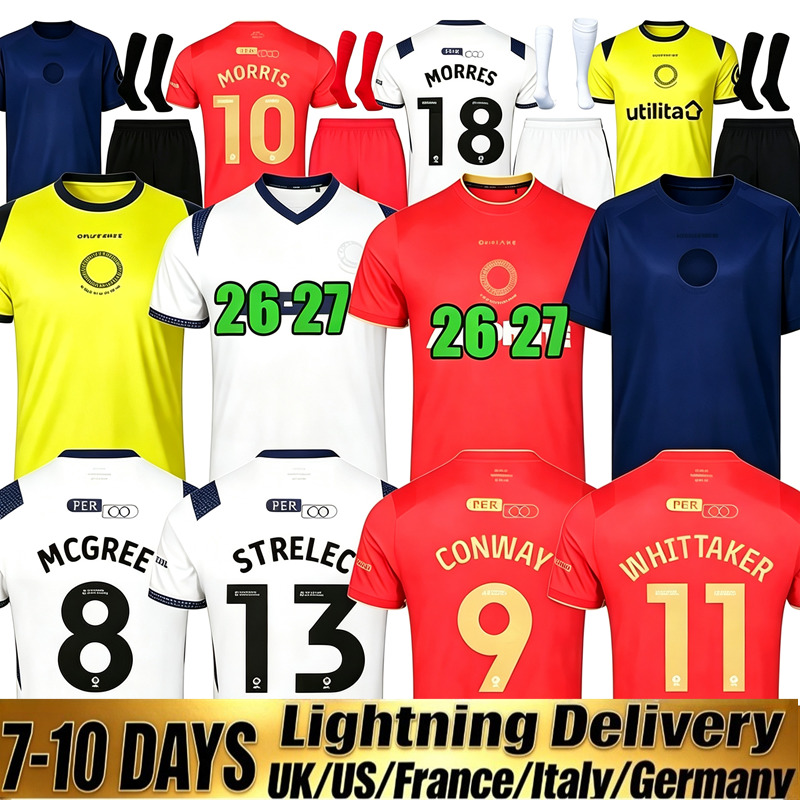2026 2027 Middlesbrough Soccer Jerseys 150th Anniversary Kits 26 27 HACKNEY AZAZ FRY LATTE LATH DEN BERG JONES MCGREE football shirt FORSS CLARKE me