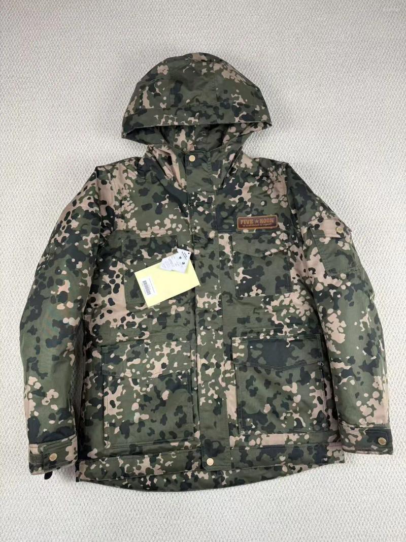 Men's Down Large Size Camouflage Jaet Outdoor Tee-Proof Multi-ket Workwear Cotton Faionable Urban Sle