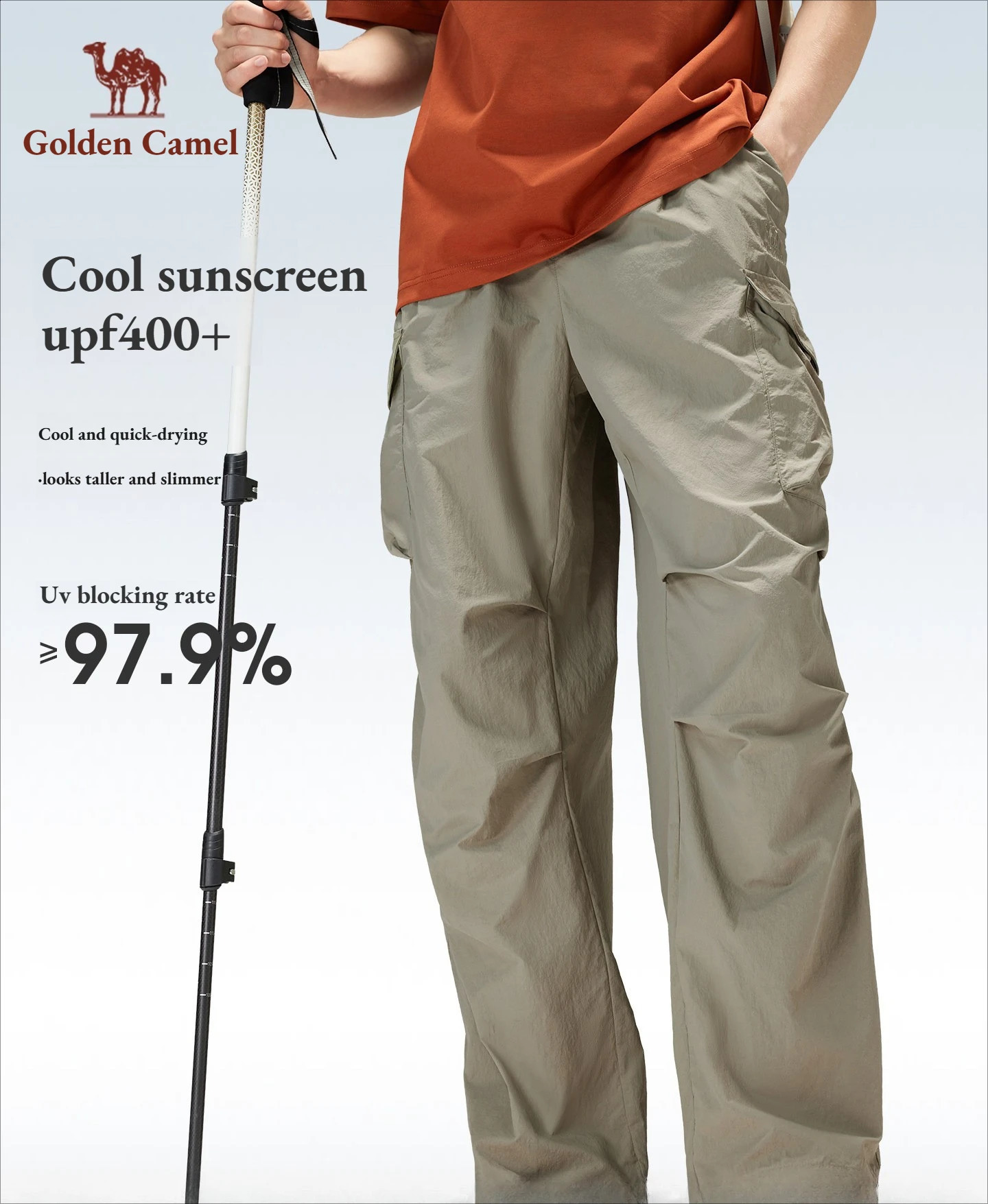 Golden Camel Outdoor Hiking Pants Men's Women Waterproof Pants Climbing Camping Sports Quick Dry Mountain Rain Trousers Anti UV 260822
