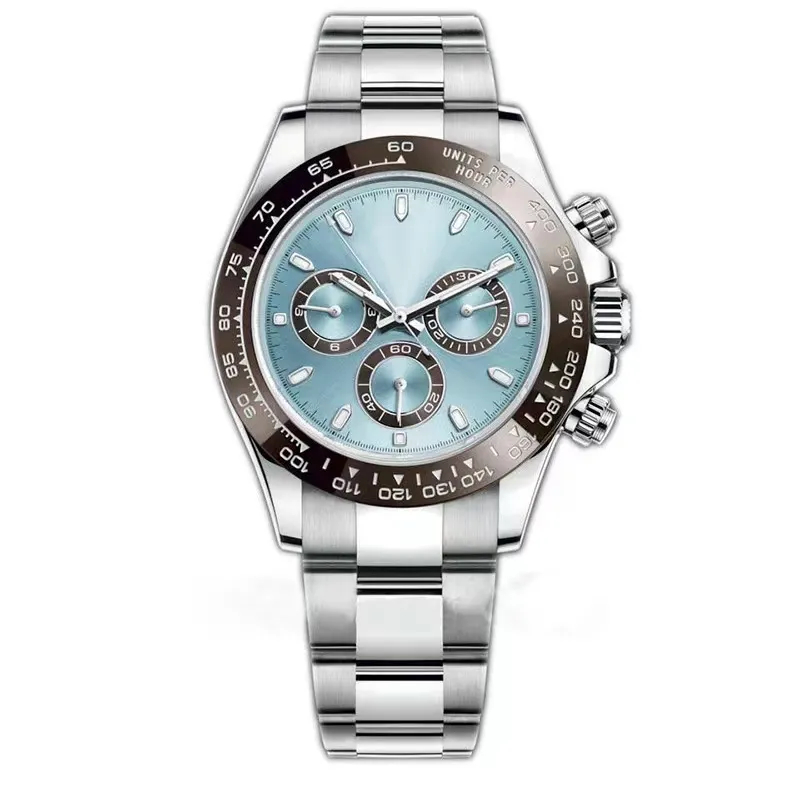 Men's Automatic Mechanical Sports Watch 40mm Stainless Steel Sapphire Glass Super Luminous Waterproof Wristwatch