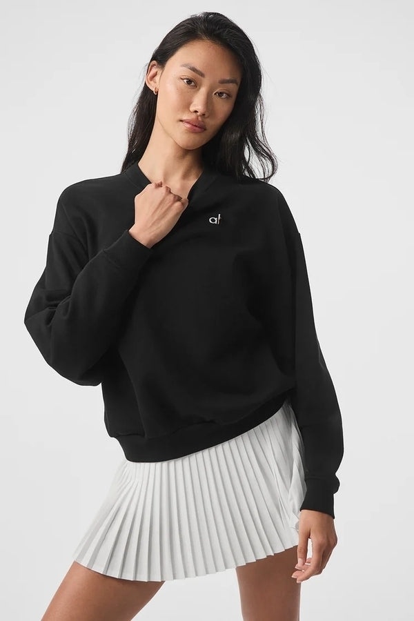 Crew Neck Sweatshirt Classic Solid Color Plus Size Men Women Loose Casual Sports Top Long Sleeve Oversized Versatile Daily Wear Pullover Sweatshirts