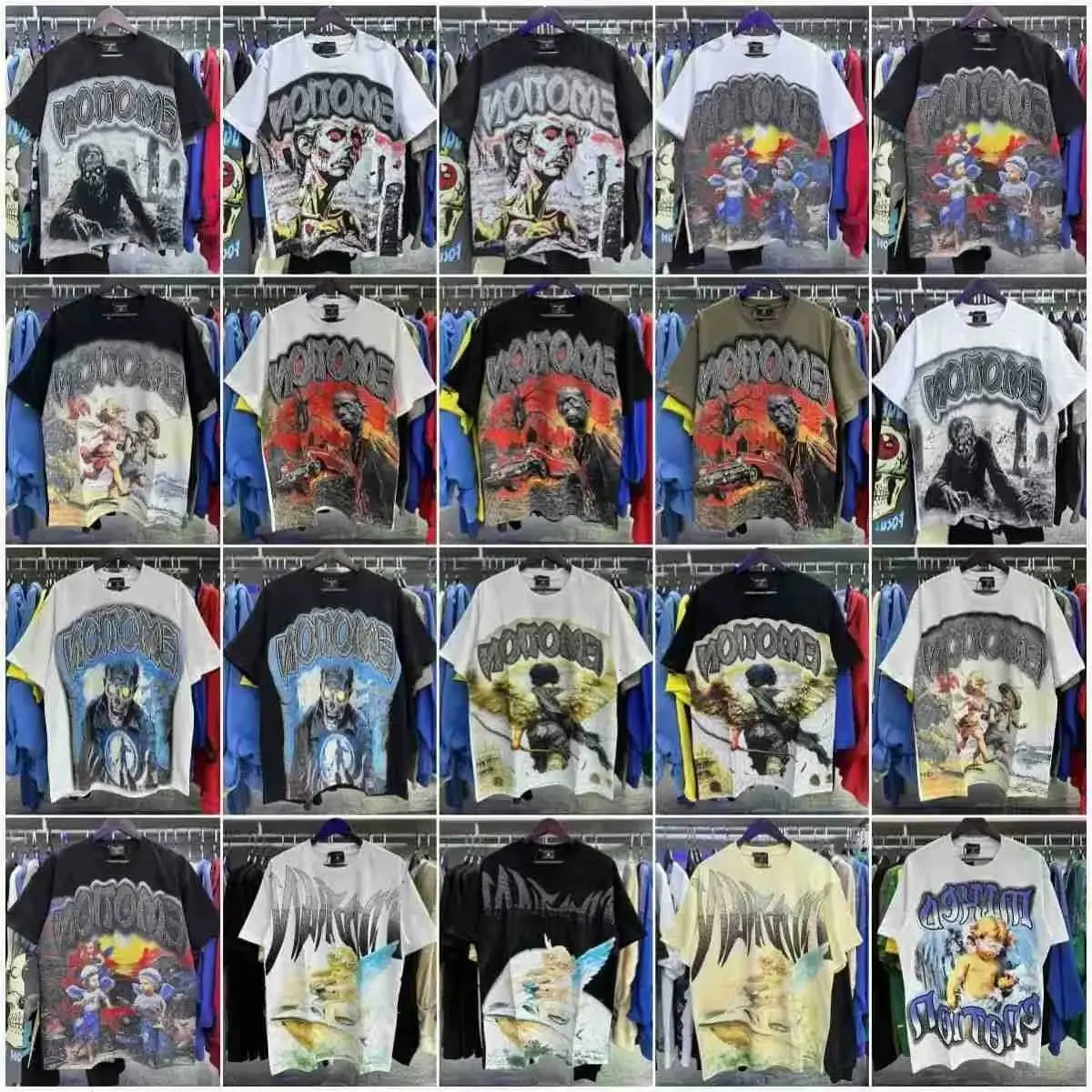 Men T-Shirt Mixed Emotions Designer Rhinestone MIXED EMOTION Skulls Print Shirt short sleeve Summer Breathe Clothes Men Women High Quality Casual T