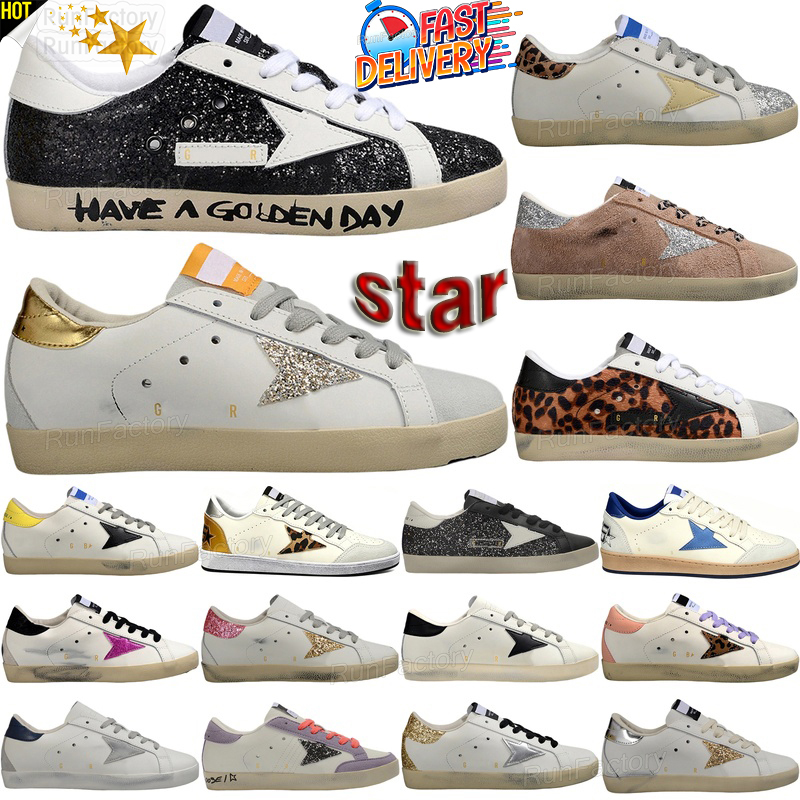 Goose Shoes Designer Casual Shoes For Men Women Ball Star Distressed Leather Classic Dirty Sneakers Super-star Old S Shoes School Italy Brand Vintag