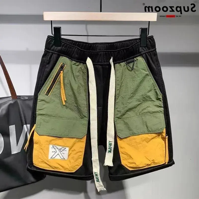 Men's Shorts Supzoom Has Just Arrived At The Summer Loose Casual Street Trend Contrasting Colors Patchwork sports Pockets Personalized Work Clo