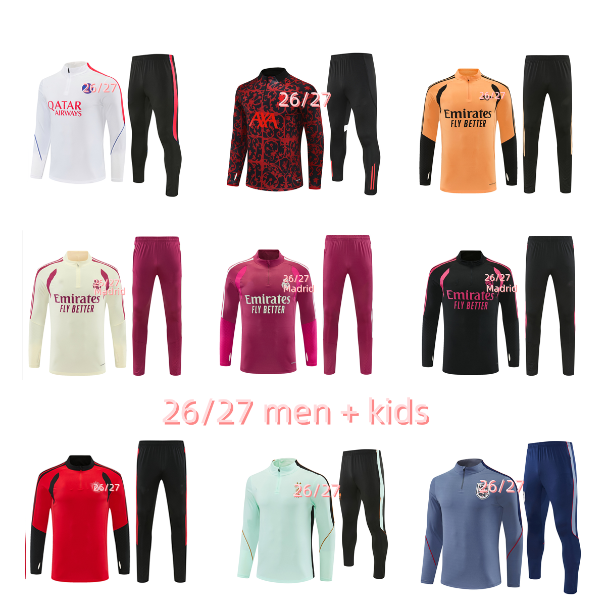 2026 survêtement de football homme et enfant kit 25 26 27 Mbappe ensemble d’entraînement jogging survêtement football chandal futbol tuta Inter t