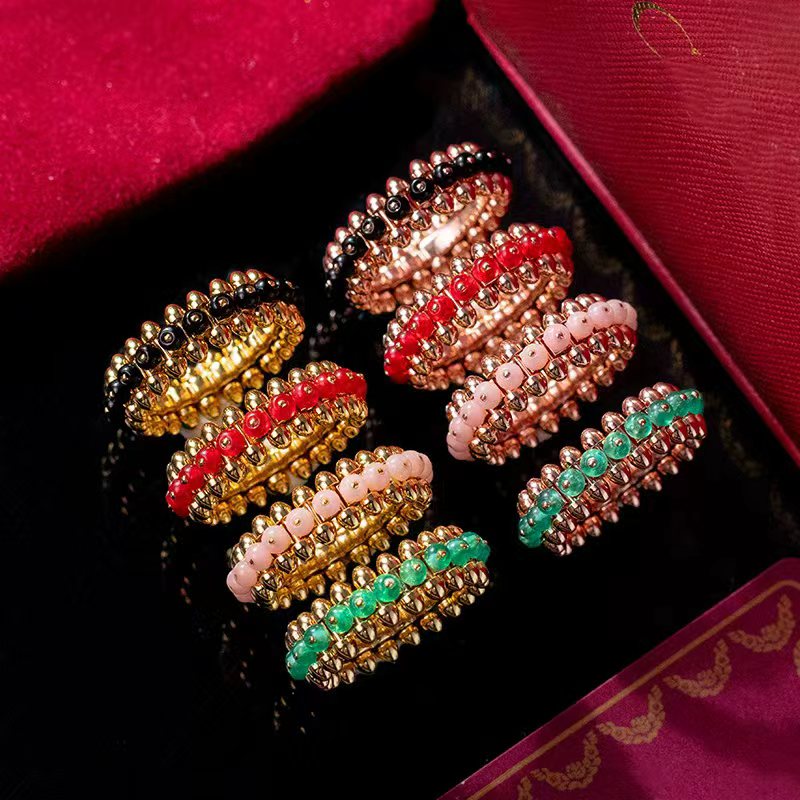 Fashion Charm Color Diamond Bullet Ring 18k Gold Stainless Steel Luxury Jewelry Designer Ring