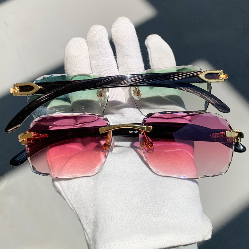 Premium Quality Sunglasses Black Marble Buffalo Horn Luxury Designer Shades Eyewear Fashionable Travel Outdoor Activities Men Women Sun Glass 012 Do