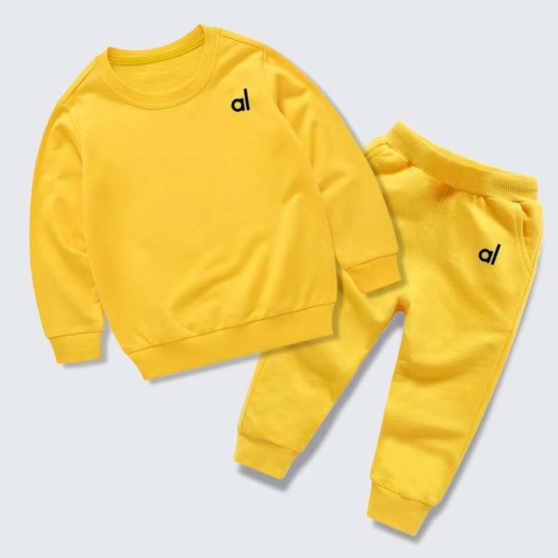 2026 Brand kids designer clothes Toddler Brand Sets Autumn Sports Suit Fashion Boys Girls 100% Cotton Sweatshirts Pants Outfit Suit Kids Tracksuit F