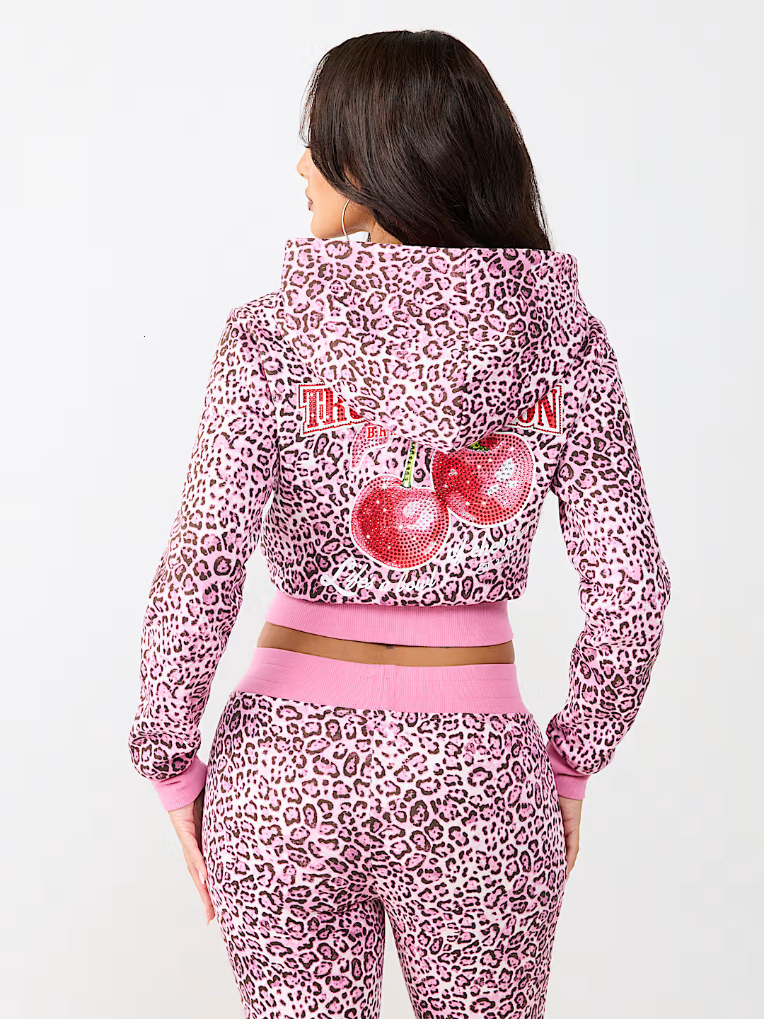 Womens Tracksuit Two Piece Trues Religion High Street Fashion Leopard Print Zip Up Hooded Sweatshirt Casual Suit For Women A0e 542