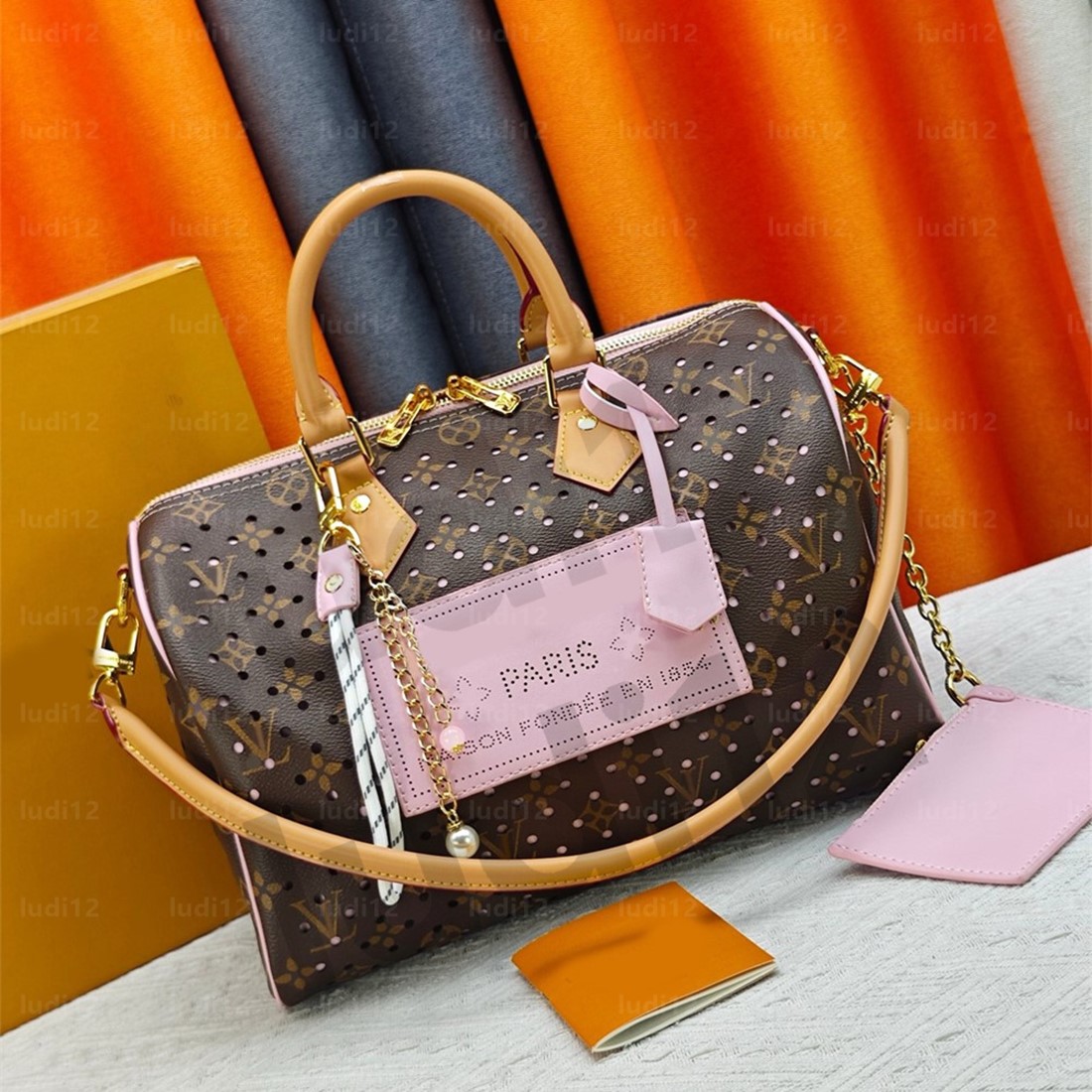 1:1 Top quality Speedyity Soft 30 Boston Bag Womens shoulder crossbody bag designer handbag mirror quality luxury Pillow Bag Monogram Embleme speedy